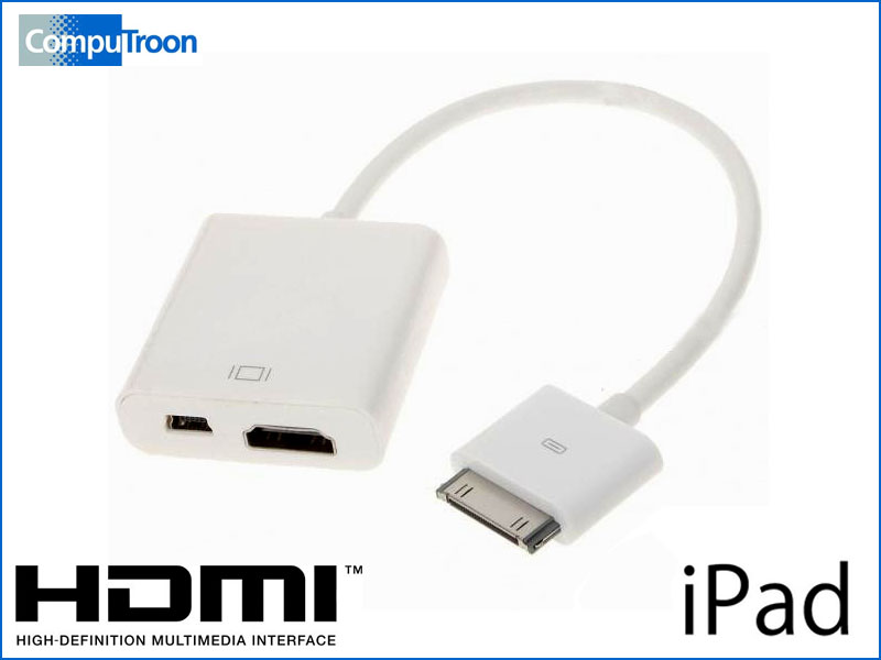 HDMI Adapter Cable for iPad 1, 2 or 3 and iPhone 4 with USB HUB
