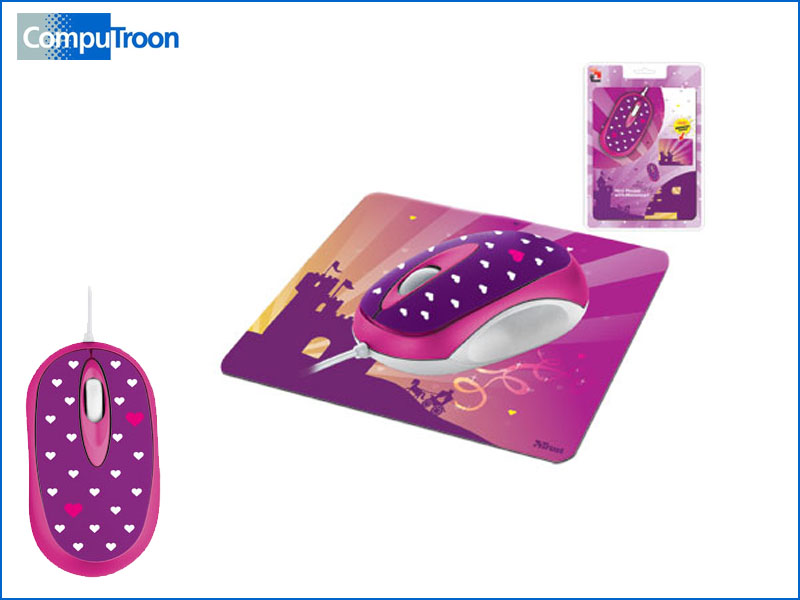Mini Mouse with Mousepad - Hearts