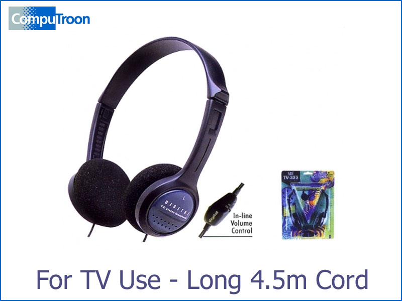 TV Headphones with inline volume