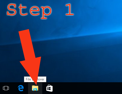 1. Click on the folder to open a window.